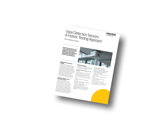 Vape Detection Sensors: A Holistic Testing Approach fact sheet