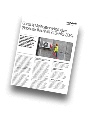 Controls Verification Procedure (AHRI 210/240&ndash;2024) | Fact Sheet